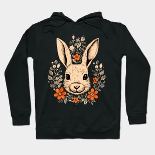 Rabbit in flowers Hoodie